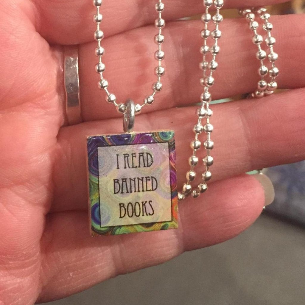 2 For 124 For 20I Read Banned Books Scrabble Tile Necklace 10$
